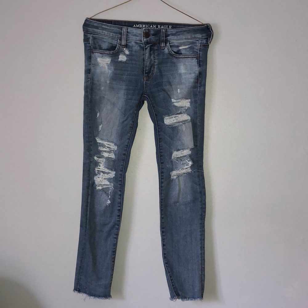 American Eagle Jegging Crop Light Wash Jeans
